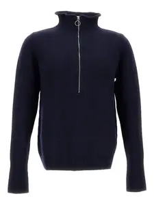 Свитер с застежкой-молнией на половину длины Plan C, синий