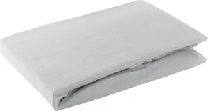 Простыня джерси, серебристая, 160х200 см, ширина 30 см, хлопок, плотность: 125 г/м² Eurofirany