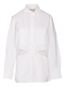 Рубашка с вышитым логотипом Marine Serre, белый