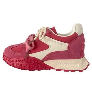 TAFN Женские кроссовки с низким верхом и массивной подошвой, устойчивые к истиранию, красные