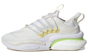 Кроссовки ALPHABOOST V1 унисекс с низким верхом, белые/желтые/зеленые Adidas