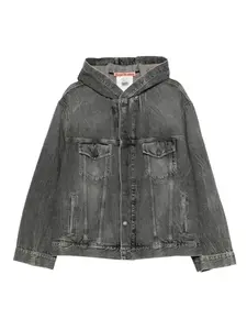 Джинсовая куртка с капюшоном Acne Studios, серый