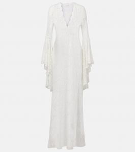 Пляжное платье с кружевом Kara Alexandra Miro, белый