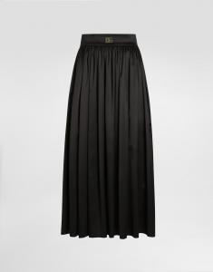 Юбка с металлическим логотипом Dolce & Gabbana, черный