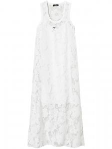 TWINSET платье из органзы с цветочной вышивкой, белый