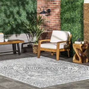 Ковер Antonella Modern Abstract Maze Area Rug nuLOOM, 152x244 см, синий