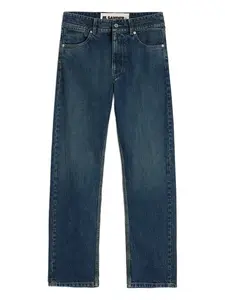 Брюки с тисненым логотипом Jil Sander, синий