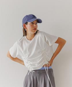 Футболка с коротким рукавом и присборенной талией Bayflow, цвет Off White 11