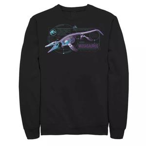 Мужская толстовка Mosasaurus Skeleton X Ray Jurassic World, черный