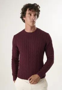 Джемпер с длинными рукавами и кабельным плетением Felix Hardy, Bordeaux