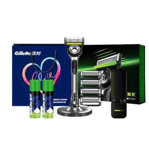 Aurora, Manual, Razor Imported Five Layer Blade мужская бритва Gillette, aurora 4-blade box+2 shaving foams+sweet love bag