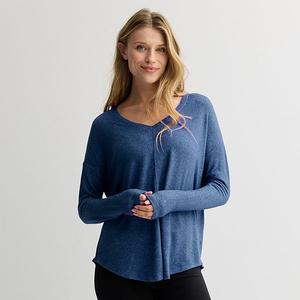 Женская уютная футболка-туника с v-образным вырезом Sonoma Goods For Life, Royal Sailor