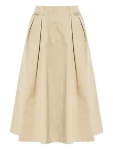 Юбка А-силуэта со складками Moncler, бежевый