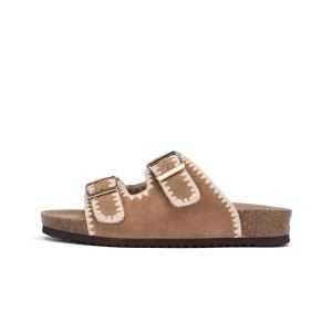 Hotwind Женские тапочки-слайды Pinecone Grey Series с противоскользящим покрытием