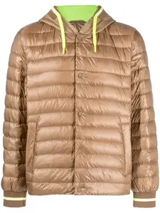Пуховик с капюшоном и кулиской Herno, нейтральный