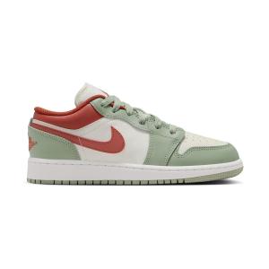 Кроссовки Air Jordan 1 Low_Sail/Jade Horizon-Summit белый-Redstone для начальной школы Jordan, белый