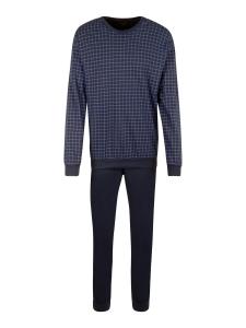 Длинная пижама uncover by SCHIESSER, цвет Navy/Cyan blue