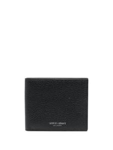 Кошелек из зернистой кожи Giorgio Armani, черный