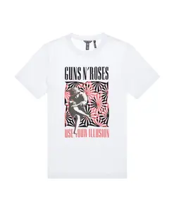Хлопковая футболка Guns n' Roses Antony Morato, белый