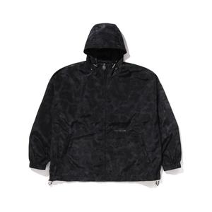 A BATHING APE Однотонный нейлоновый куртка с капюшоном, Black BKX