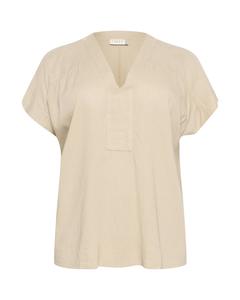 Блуза KAFFE CURVE Mille, серо-коричневый