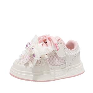 Амортизирующие, износостойкие, дышащие, низкие, повседневные кроссовки для детей SUPEREDGE, розовый