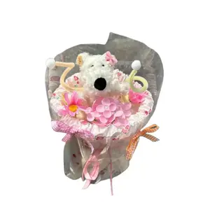 Забавный щенок из скрученных прутьев ручной работы, букет вест хайленд терьера креативная кукла Dolls and bears dance