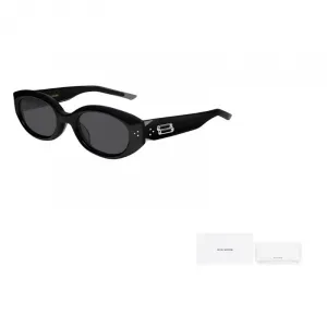 GENTLE MONSTER Солнцезащитные очки с пластиковой оправой нестандартной формы унисекс черные, Black