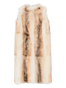 Жилет из овчины Yves Salomon, нейтральный