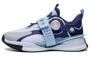 Ритм Тени Детские Повседневные Кроссовки Белый Синий Бирюзовый Подростки LINING YOUNG, Стандартный белый/темно-синий/антарктический серый