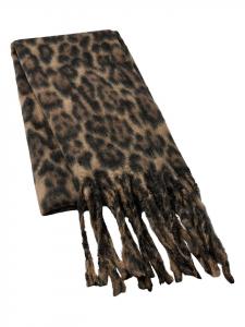 NÜMPH Шарф «Нулонни» светло-коричневого/черного цвета