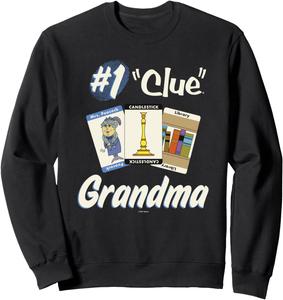 Толстовка с надписью Clue Grandparents Day #1 Grandma, черная Hasbro