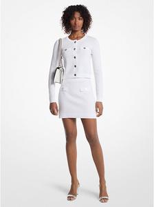 Юбка из жаккардовой ткани с логотипом Michael Kors, белый