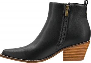 Ботильоны Corkys Footwear Hey Girl Toil N Trouble для женщин с каблуком 2,5 дюйма, зауженным носком, двойными функциональными боковыми молниями, петлей для надевания и стильным универсальным дизайном, Black