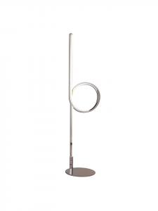 Настольная светодиодная лампа "LOOP" в хромированном исполнении - (Д)14 см x (Ш)14 см x (В)65 см - EEK G