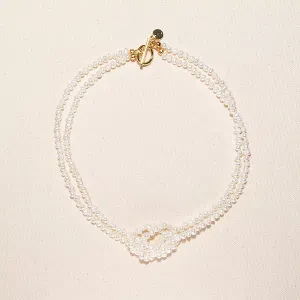 Женское ожерелье Cece с позолотой 18 карат и пресноводным жемчугом, 17 дюймов Joey Baby, white
