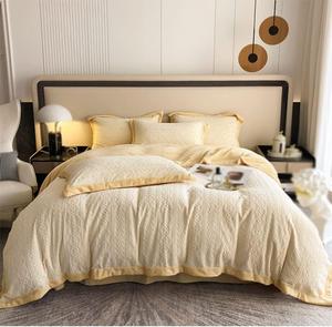 SkiPdr Комплект постельного белья зимний резной вельвет утепленный двусторонний