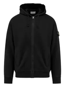 Худи на молнии Stone Island, черный