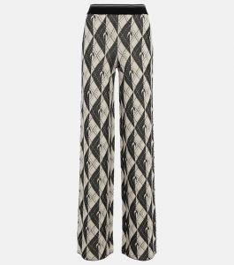 Трикотажные брюки Royal Moon Carreaux Marine Serre, черный