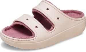 Классические сандалии Crocs унисекс для взрослых Cozzzy из махровой ткани, пушистые тапочки и шлепанцы, Quartz