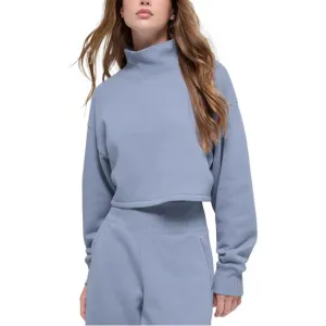 Кроп-топ для женщин с водолазкой Moderate Alo Yoga, winter frost