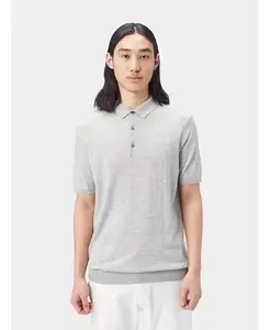 Мужская поло из кашемира и шелка Gobi Cashmere, серый