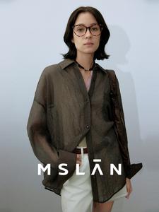 Рубашка женская Mslan свободная, кофейный