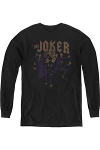 Батмен и Джокер молодежный худи с длинным рукавом Gildan, черный