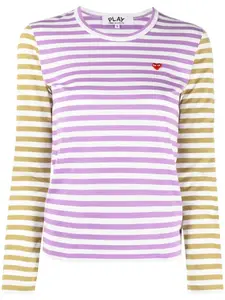 Футболка с нашивкой Comme Des Garçons Play, фиолетовый