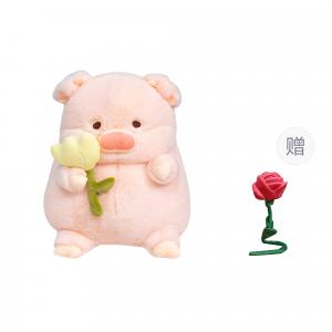 Тюльпан свинка плюшевая кукла высота 20см/30см XUANBEIBEI, желтый