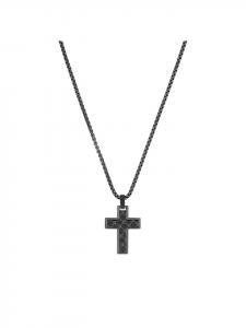 JOOP! Цепочка из нержавеющей стали с подвеской, покрытие IP Gunmetal серого цвета