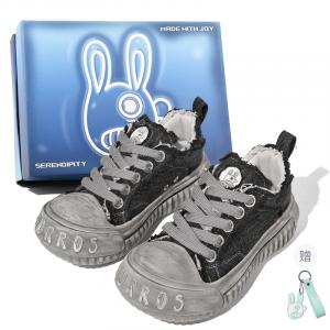 Низкие матерчатые кроссовки унисекс CHURROS, винтажный черный 2603