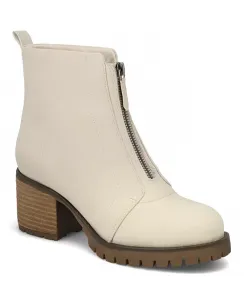 Женские ботильоны Fabiola на молнии спереди с каблуком Mia, слоновая кость/кремовый