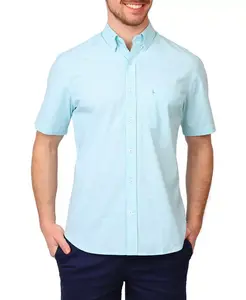 Мужская рубашка с коротким рукавом Signature Micro Gingham Tailorbyrd, зеленый